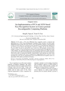 An Implementation of PCA and ANN-Based Face Recognition System on Coarse-grained Reconfigurable Computing Platform