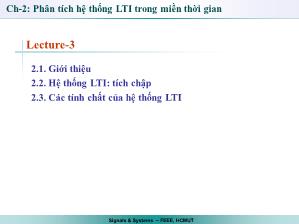 Giáo trình Tín hiệu và Hệ thống - Chương 2: Phân tích hệ thống LTI trong miền thời gian - Trần Quang Việt