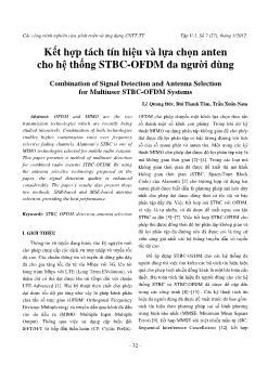 Kết hợp tách tín hiệu và lựa chọn anten cho hệ thống STBC-OFDM đa người dùng