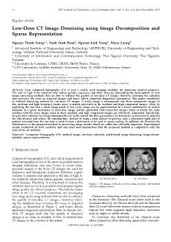 Low-Dose CT Image Denoising using Image Decomposition and Sparse Representation