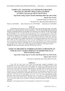 Nghiên cứu ảnh hưởng của thành phần dịch rót đến một số chỉ tiêu chất lượng sản phẩm ớt xiêm (capsicum spp.) rừng muối chua