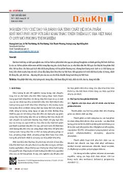 Nghiên cứu chế tạo và đánh giá tính chất hệ hóa phẩm khử nhũ phù hợp với dầu khai thác trên thềm lục địa Việt Nam ở quy mô phòng thí nghiệm