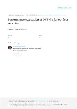 Performance evaluation of DVB-T2 for outdoor reception