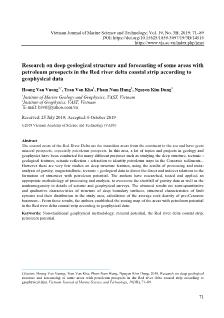 Research on deep geological structure and forecasting of some areas with petroleum prospects in the Red river delta coastal strip according to geophysical data