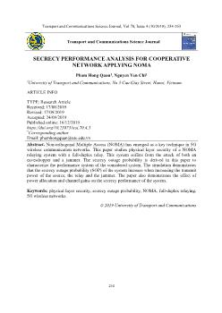 Secrecy performance analysis for cooperative network applying noma