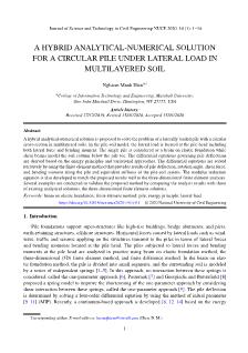 A hybrid analytical-Numerical solution for a circular pile under lateral load in multilayered soil