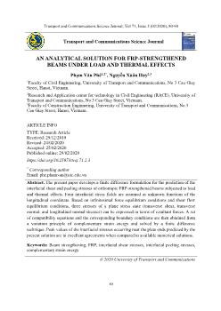 An analytical solution for frp-Strengthened beams under load and thermal effects