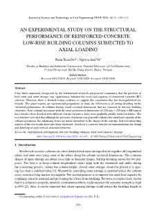 An experimental study on the structural performance of reinforced concrete low-Rise building columns subjected to axial loading