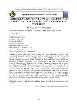 Artificial neural network based modeling of the axial capacity of rectangular concrete filled steel tubes