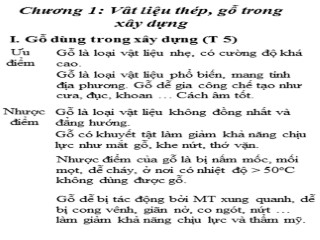 Bài giảng Kết cấu thép gỗ - Chương 1: Vật liệu thép, gỗ trong xây dựng