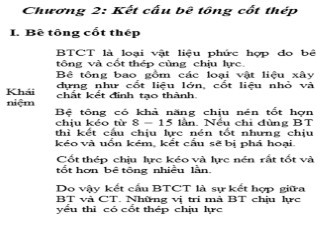 Bài giảng Kết cấu thép gỗ - Chương 2: Kết cấu bê tông cốt thép