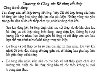 Bài giảng Kết cấu thép gỗ - Chương 6: Công tác Bê tông cốt thép