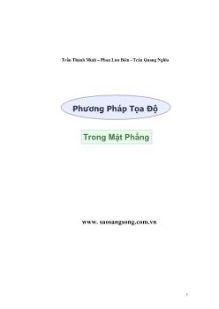 Bài giảng Phương pháp tọa độ trong mặt phẳng - Trần Thanh Minh