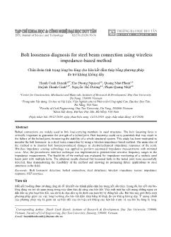 Bolt looseness diagnosis for steel beam connection using wireless impedance-Based method