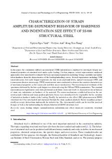 Characterization of strain amplitude-Dependent behavior of hardness and indentation size effect of ss400 structural steel