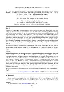 Đánh giá phương pháp inclinometer trong quan trắc tường vây tầng hầm ở Việt Nam