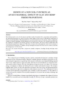 Design of a new soil concrete as an eco-Material: effect of clay and hemp fibers proportions