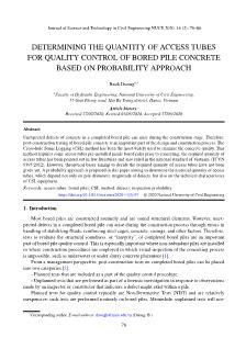 Determining the quantity of access tubes for quality control of bored pile concrete based on probability approach