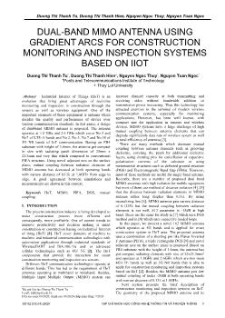 Dual-Band mimo antenna using gradient arcs for construction monitoring and inspection systems based on IIot