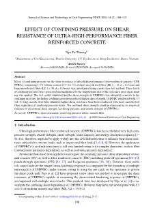Effect of confining pressure on shear resistance of ultra-High-performance fiber reinforced concrete