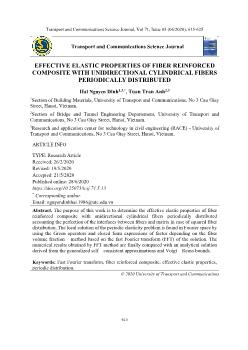Effective elastic properties of fiber reinforced composite with unidirectional cylindrical fibers periodically distributed
