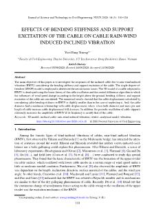 Effects of bending stiffness and support excitation of the cable on cable rain-Wind induced inclined vibration