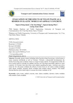 Evaluation of the efects of nylon waste as a binder on elastic moduli of asphalt concrete