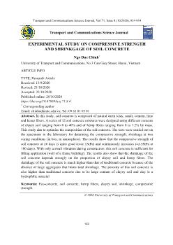 Experimental study on compressive strength and shrinkgage of soil concrete