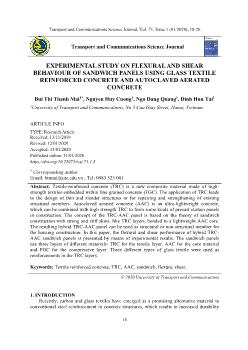 Experimental study on flexural and shear behaviour of sandwich panels using glass textile reinforced concrete and autoclaved aerated concrete