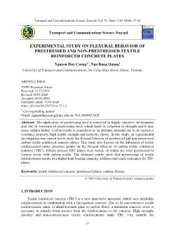 Experimental study on flexural behavior of prestressed and non-Prestressed textile reinforced concrete plates