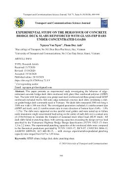 Experimental study on the behaviour of concrete bridge deck slabs reinforced with glass-Frp bars under concentrated loads