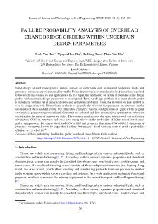 Failure probability analysis of overhead crane bridge girders within uncertain design parameters