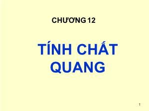 Giáo trình Cơ sở khoa học Vật liệu - Chương 12: Tính chất quang - Lê Văn Thăng