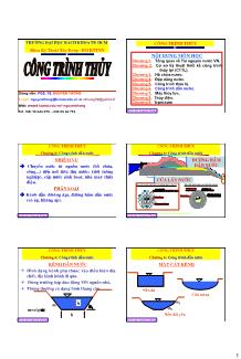 Giáo trình Công trình Thủy - Chương 6: Công trình dẫn nước - Nguyễn Thống