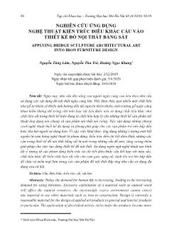 Nghiên cứu ứng dụng nghệ thuật kiến trúc điêu khắc cầu vào thiết kế đồ nội thất bằng sắt