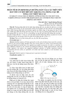 Phân tích ổn định đoạn đường dẫn vào cầu trên nền đất yếu có xét đến sức kháng của móng cọc bê tông cốt thép mố cầu