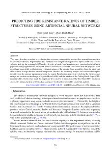Predicting fire resistance ratings of timber structures using artificial neural networks