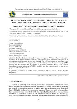 Reinforcing cementitious material using singlewalled carbon nanotube-Nylon 66 nanofibers