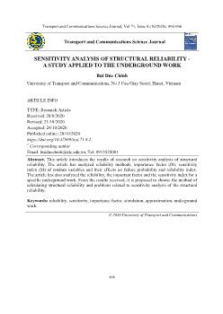 Sensitivity analysis of structural reliability-A study applied to the underground work