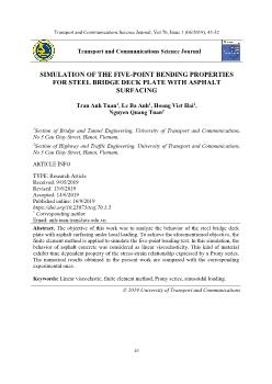 Simulation of the five-Point bending properties for steel bridge deck plate with asphalt surfacing