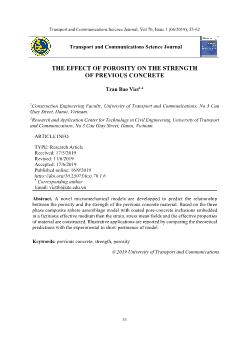 The effect of porosity on the strength of previous concrete