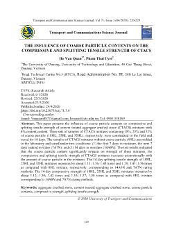 The influence of coarse particle contents on the compressive and splitting tensile strength of ctacs