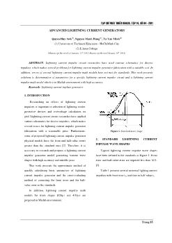 Advanced lightning current generators