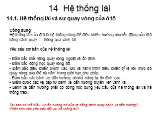 Bài giảng 14 hệ thống lái