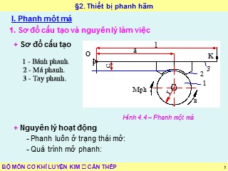 Bài giảng Cơ khí luyện kim