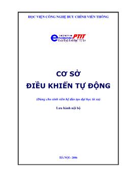 Bài giảng Cơ sở điều khiển tự động