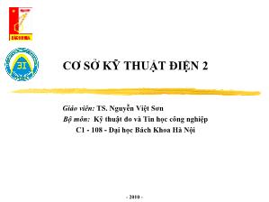 Bài giảng Cơ sở kĩ thuật điện 2 - Nguyễn Việt Sơn