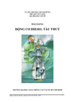 Bài giảng Động cơ diesel tàu thuỷ