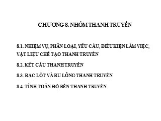 Bài giảng Kết cấu và tính toán động cơ đốt trong - Chương 8: Nhóm thanh truyền