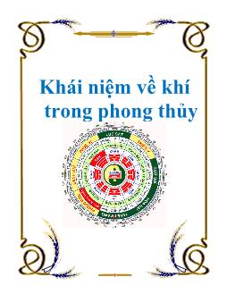 Bài giảng Khái niệm về khí trong phong thủy